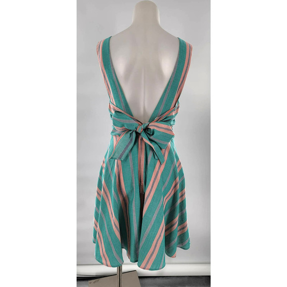 JODI Kristopher Striped Open Back Dress NWOT - Picture 2 of 6